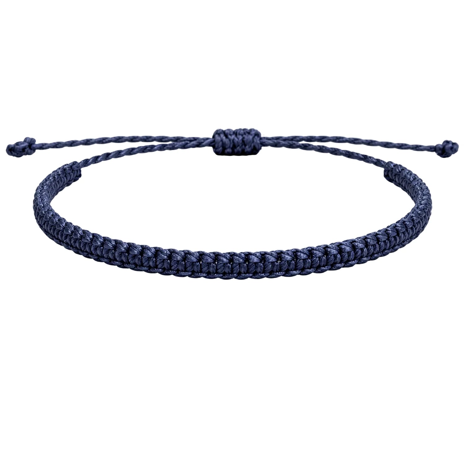 Pulsera Esencia Hilo Trenzado Azul Marino Ajustable
