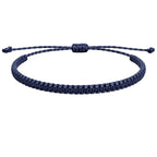 Pulsera Esencia Hilo Trenzado Azul Marino Ajustable - Azul Marino
