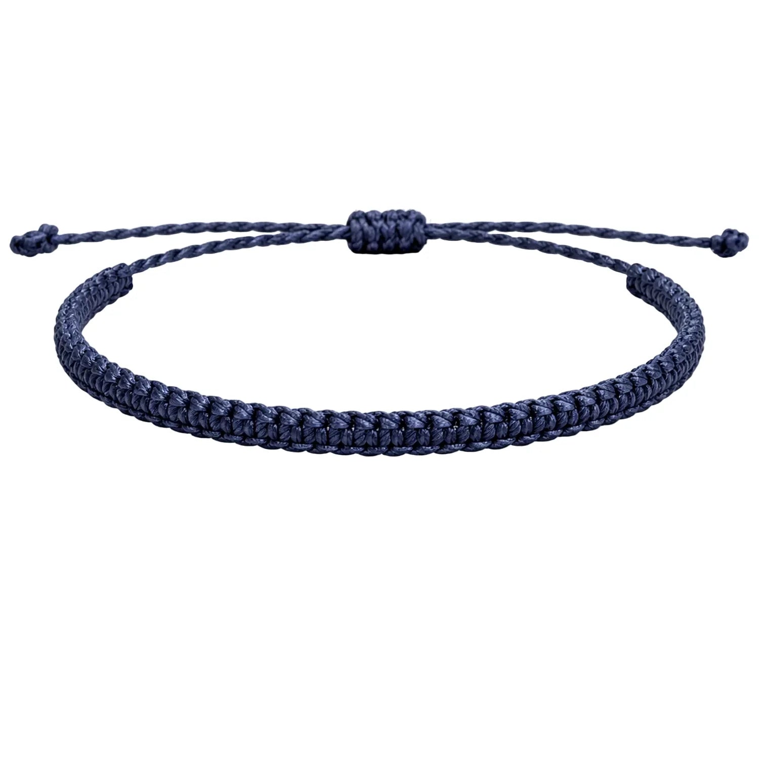 Pulsera Esencia Hilo Trenzado Azul Marino Ajustable - Azul Marino