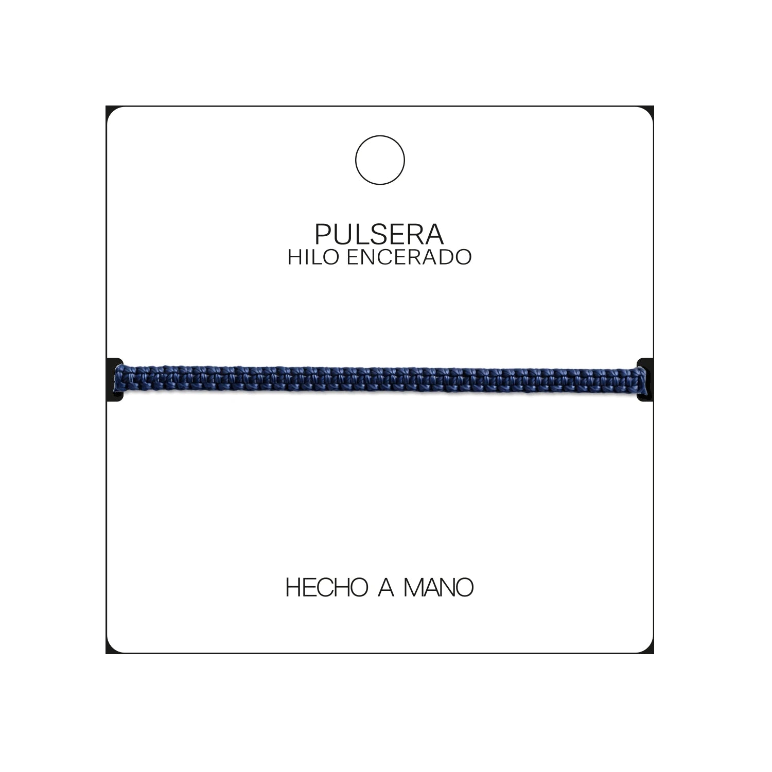 Pulsera Esencia Hilo Trenzado Azul Marino Ajustable detalle