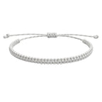 Pulsera Esencia Hilo Trenzado Blanca Ajustable - Blanco