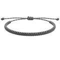 Pulsera Esencia Hilo Trenzado Gris Antracita Ajustable