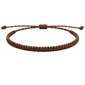 Pulsera Esencia Hilo Trenzado Marrón Oscuro Ajustable