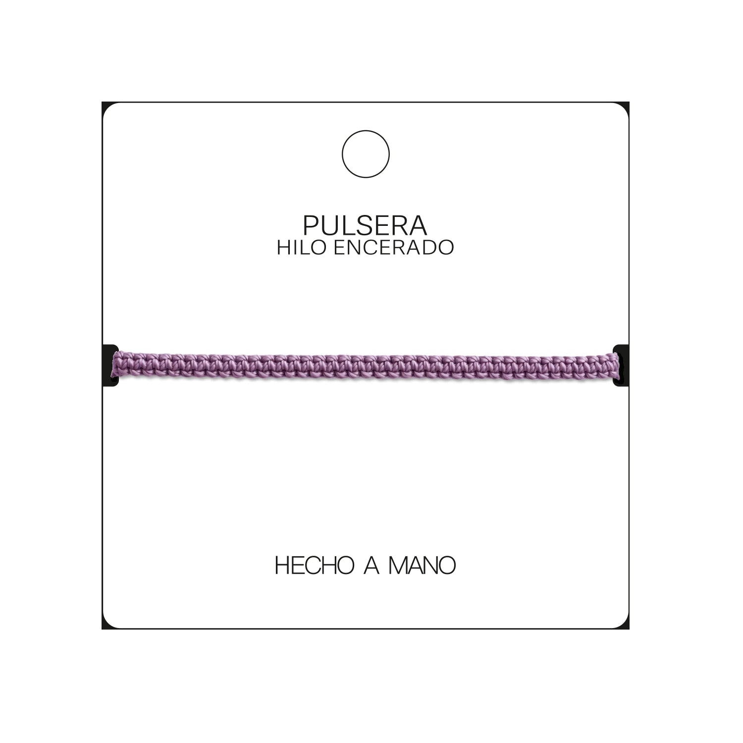 Pulsera Esencia Hilo Trenzado Morada Ajustable detalle