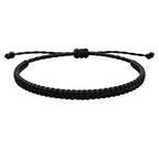 Pulsera Esencia Hilo Trenzado Negra Ajustable - Negro