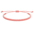 Pulsera Esencia Hilo Trenzado Rosa Pastel Ajustable