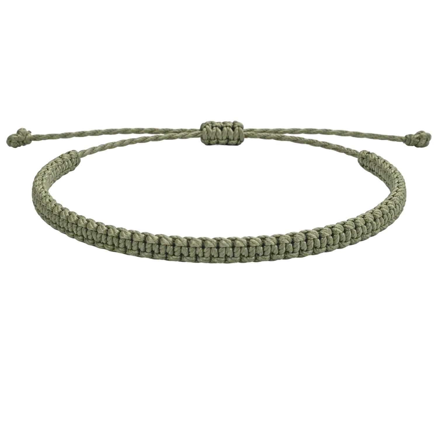 Pulsera Esencia Hilo Trenzado Verde Ajustable