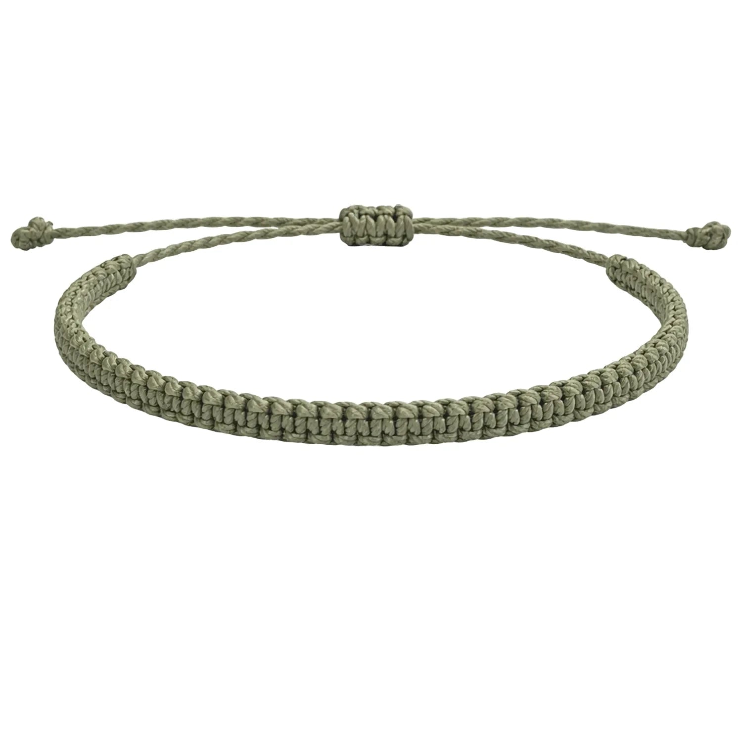 Pulsera Esencia Hilo Trenzado Verde Ajustable - Verde