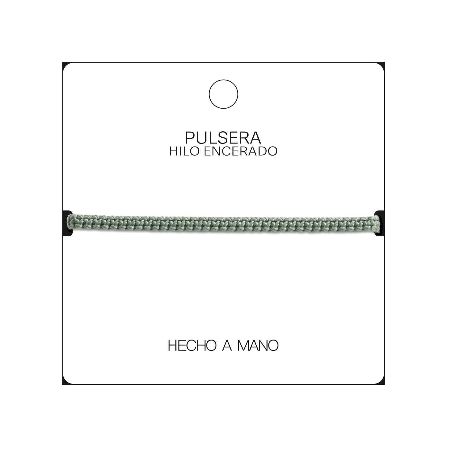 Pulsera Esencia Hilo Trenzado Verde Ajustable detalle