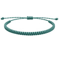 Pulsera Esencia Hilo Trenzado Verde Bosque Ajustable