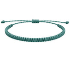 Pulsera Esencia Hilo Trenzado Verde Bosque Ajustable