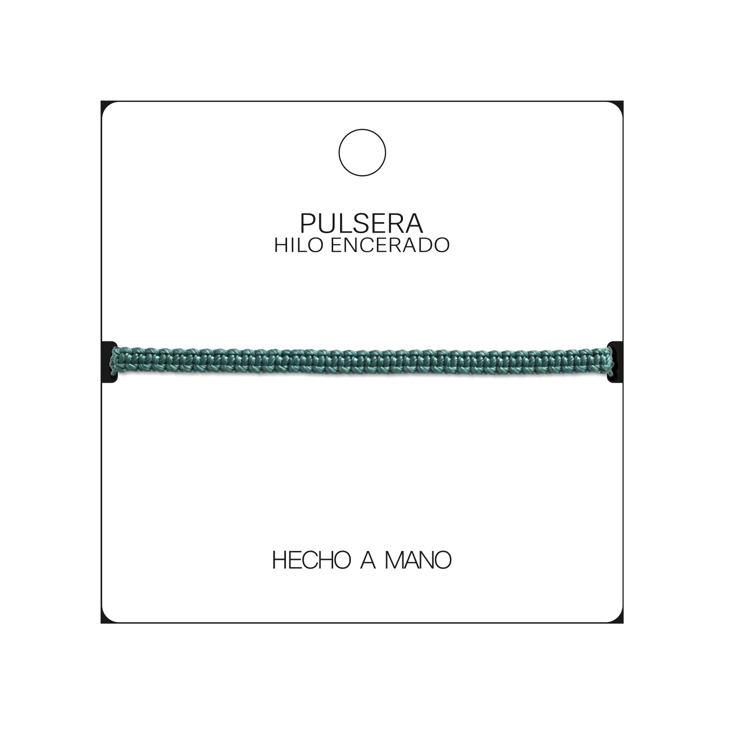 Pulsera Esencia Hilo Trenzado Verde Bosque Ajustable detalle