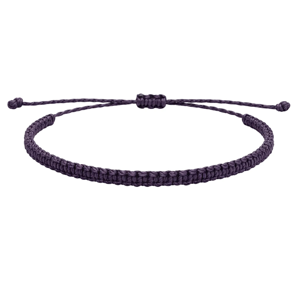 Pulsera Esencia Hilo Trenzado Violeta Ajustable