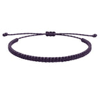 Pulsera Esencia Hilo Trenzado Violeta Ajustable