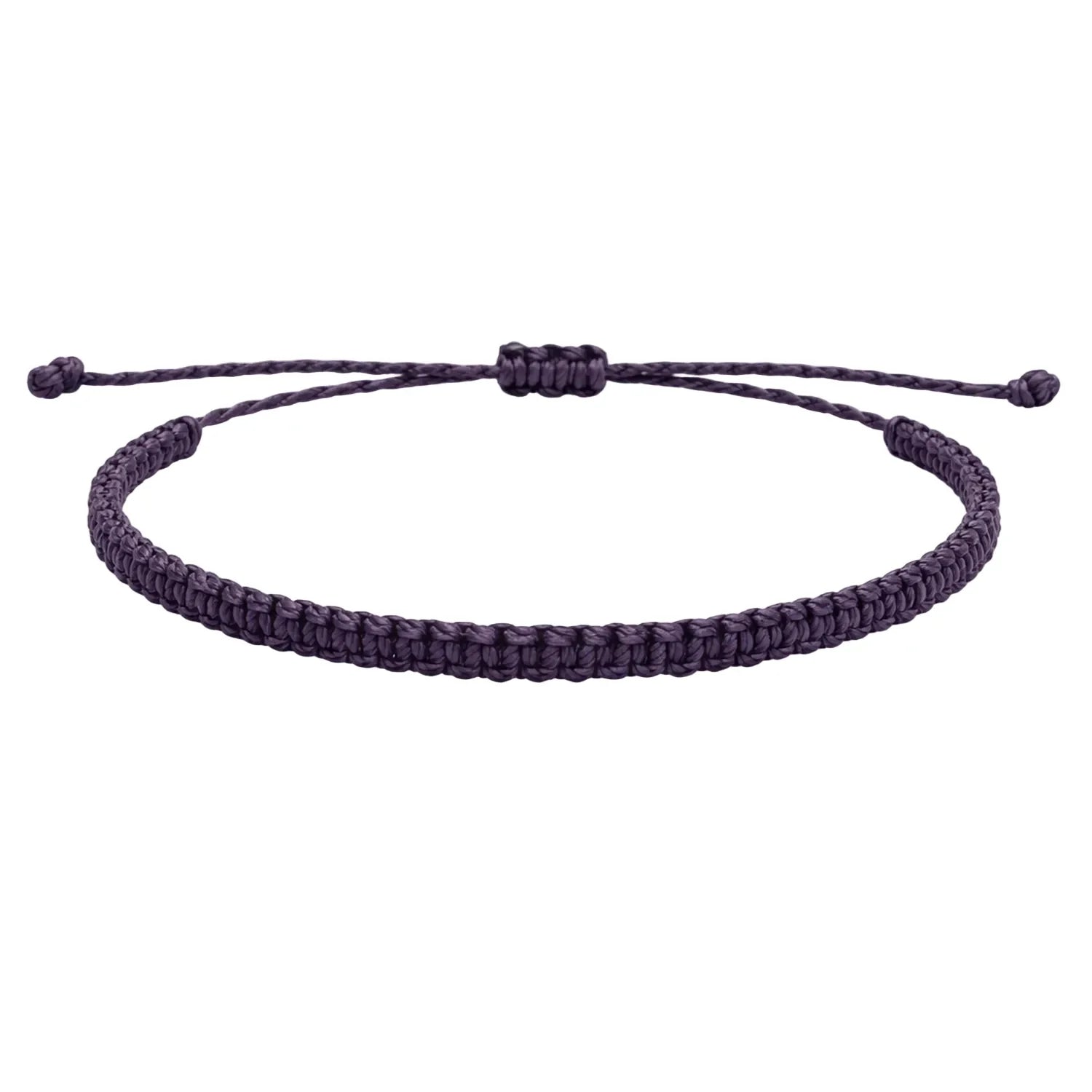 Pulsera Esencia Hilo Trenzado Violeta Ajustable - Violeta