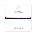 Pulsera Esencia Hilo Trenzado Violeta Ajustable detalle