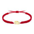 Pulsera Hilo Destino con Búho Acero Dorado