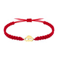 Pulsera Hilo Destino con Candado Acero Dorado