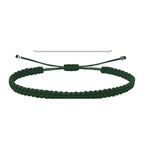 Pulsera Hilo Destino Color Verde Oscuro