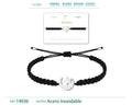Pulsera Hilo Destino Luna Y Estrella Acero Plateado