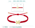 Pulsera Hilo Destino Oso Acero Dorado