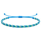 Pulsera Surfista de Hilo Encerado - Azul Turquesa