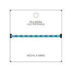 Pulsera Surfista de Hilo Encerado - Azul Turquesa detalle