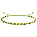 Pulsera Surfista de Hilo Encerado - Verde Y Amarillo