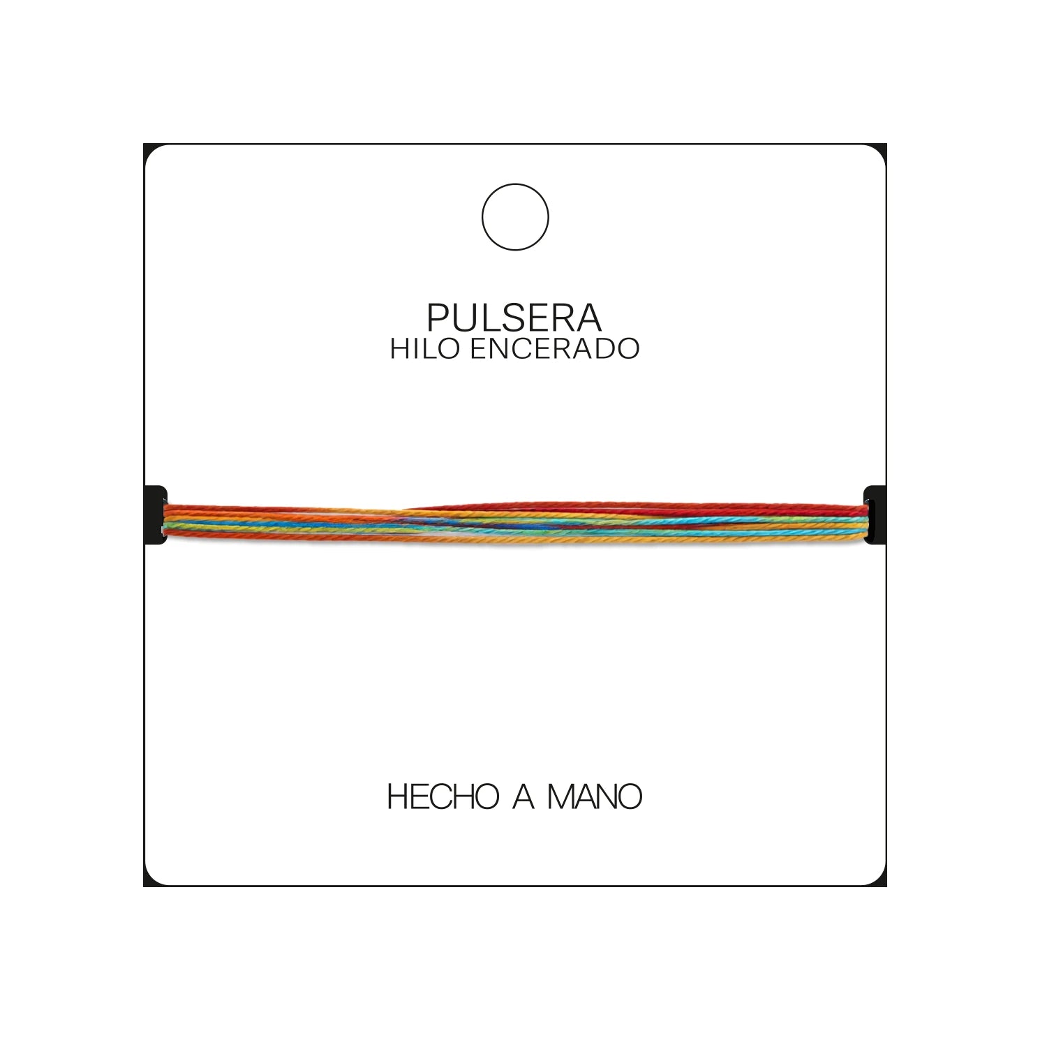 Pulsera Surfista de Hilo Encerado - Rojo, Amarillo Y Turquesa detalle