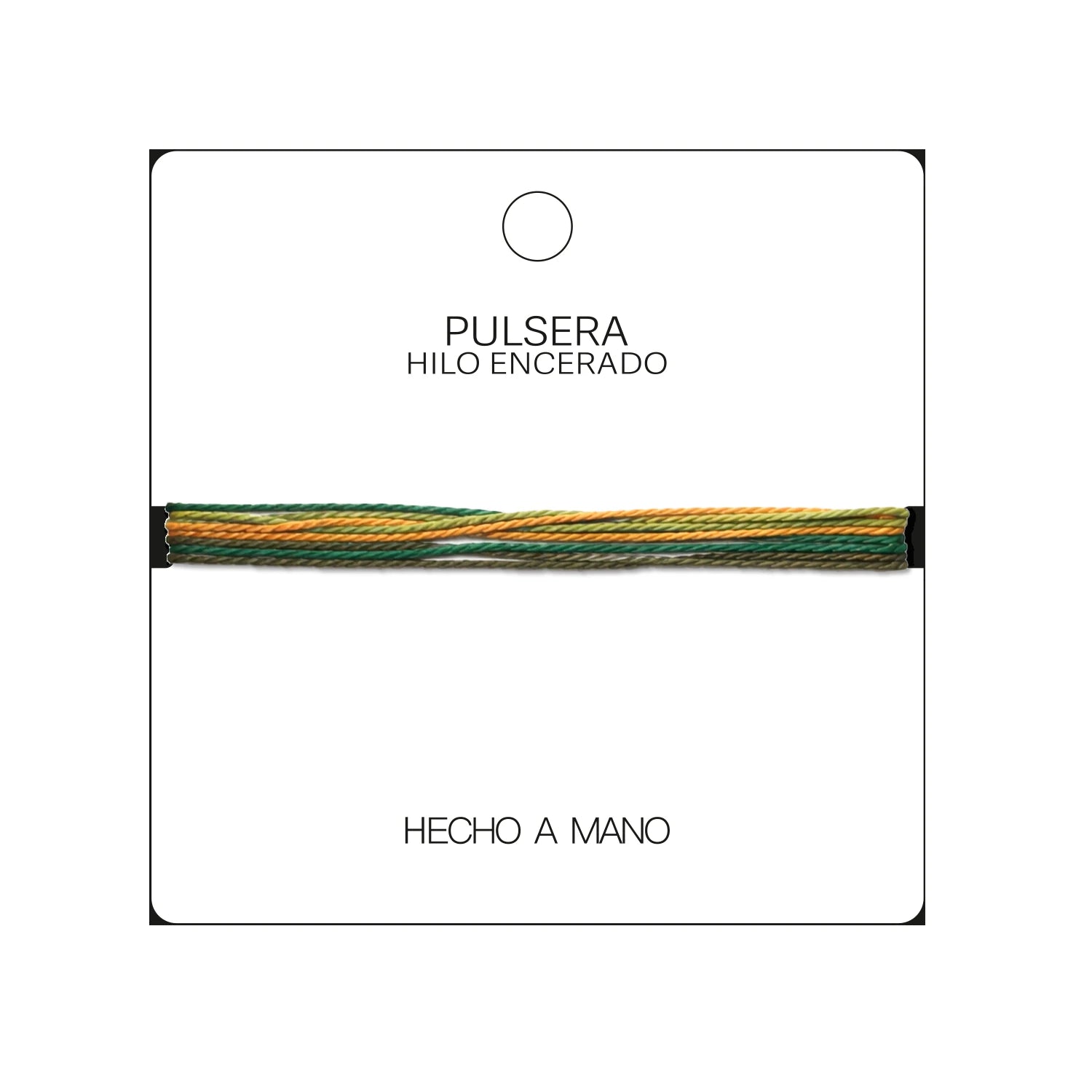 Pulsera Surfista de Hilo Encerado - Verde, Turquesa Y Oro detalle