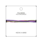 Pulsera Surfista de Hilo Encerado - Rosa, Morado Y Verde detalle