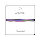 Pulsera Surfista de Hilo Encerado - Azul, Rosa Y Turquesa detalle