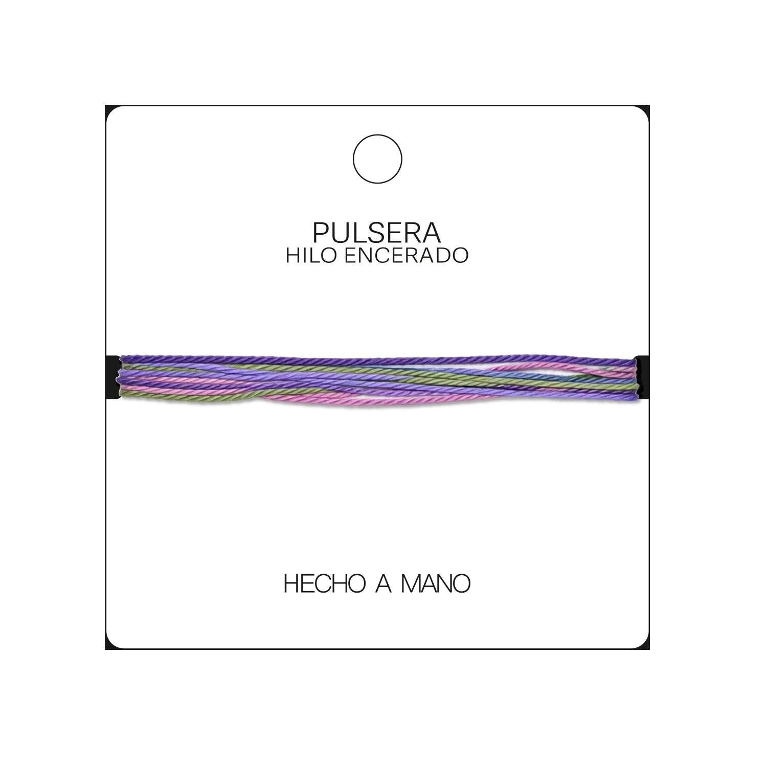 Pulsera Surfista de Hilo Encerado - Azul, Rosa Y Turquesa detalle