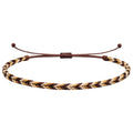 Pulsera Surfista de Hilo Encerado - Tonos Tierra