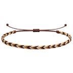 Pulsera Surfista de Hilo Encerado - Tonos Tierra