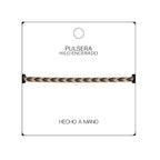 Pulsera Surfista de Hilo Encerado - Tonos Tierra detalle
