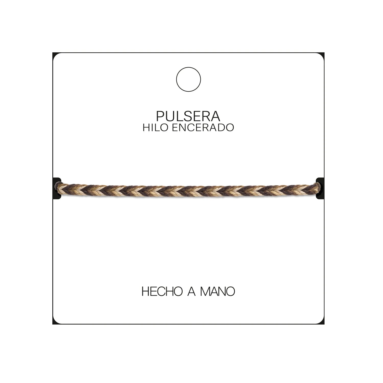 Pulsera Surfista de Hilo Encerado - Tonos Tierra detalle