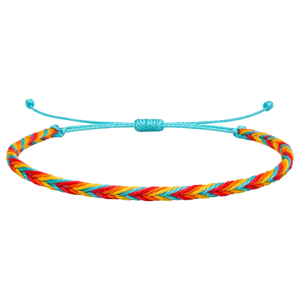 Pulsera Surfista de Hilo Encerado - Multicolor