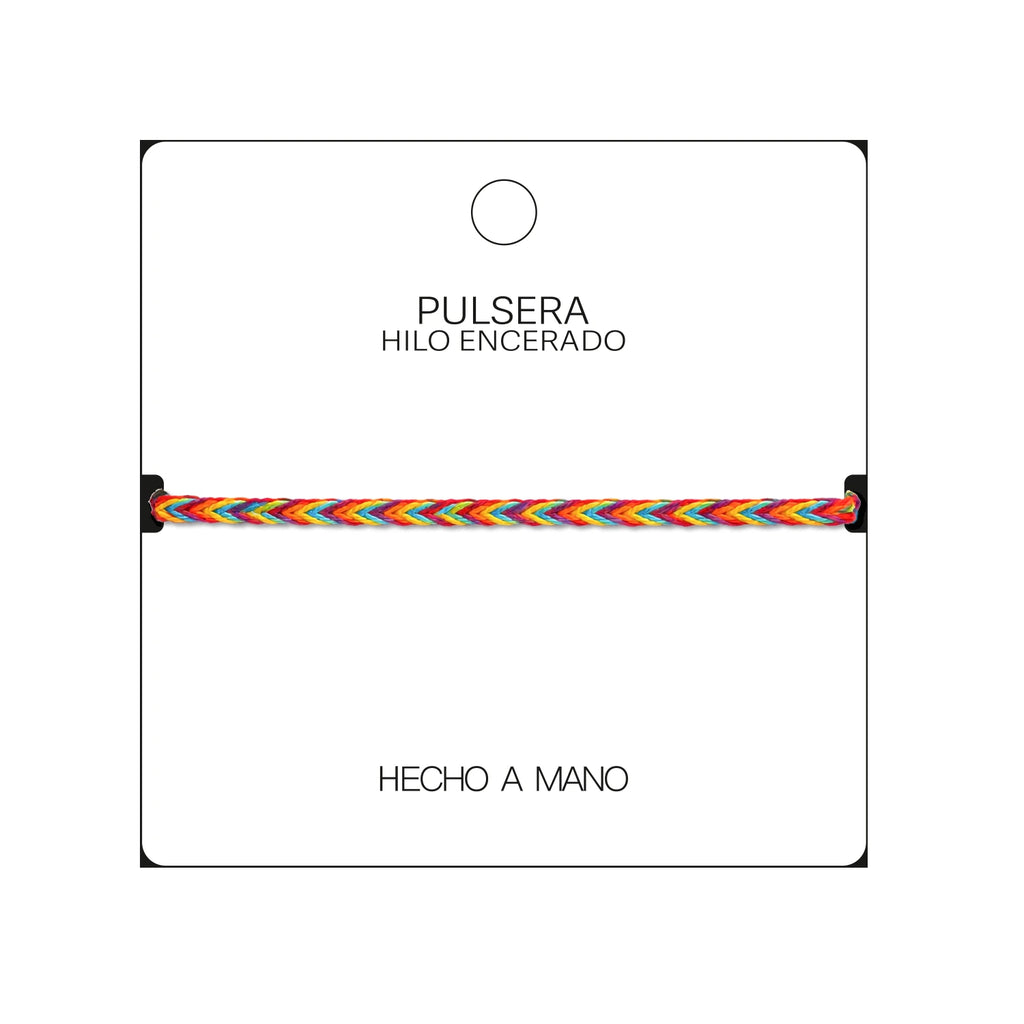 Pulsera Surfista de Hilo Encerado - Multicolor detalle