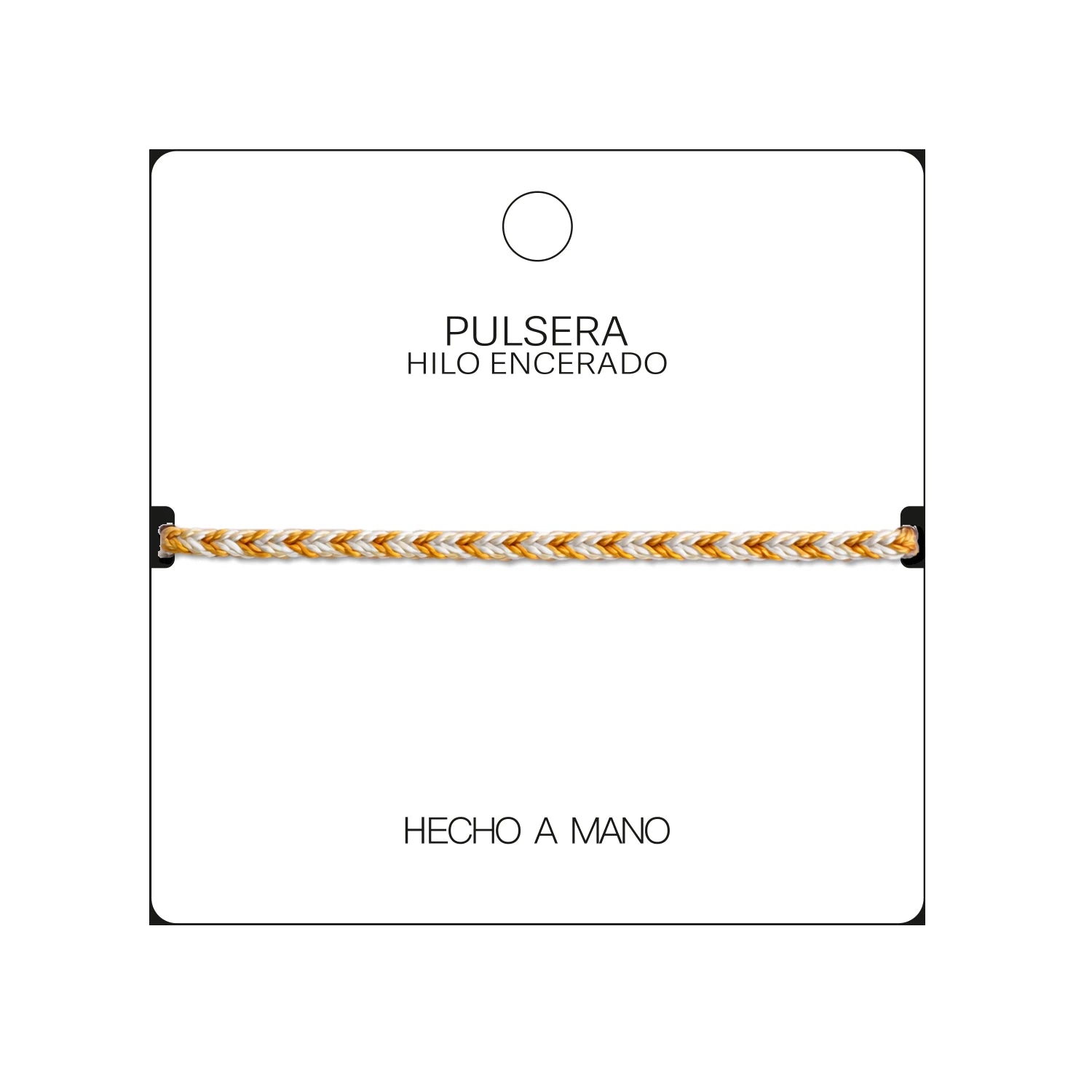 Pulsera Surfista de Hilo Encerado - Azul Y Oro detalle