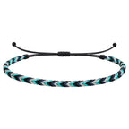 Pulsera Surfista de Hilo Encerado - Azul Océano