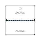 Pulsera Surfista de Hilo Encerado - Azul Océano detalle