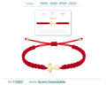 Pulsera Hilo Destino con Cruz Tau en Acero Dorado