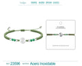 Pulsera Hilo Encerado Verde con Colgante