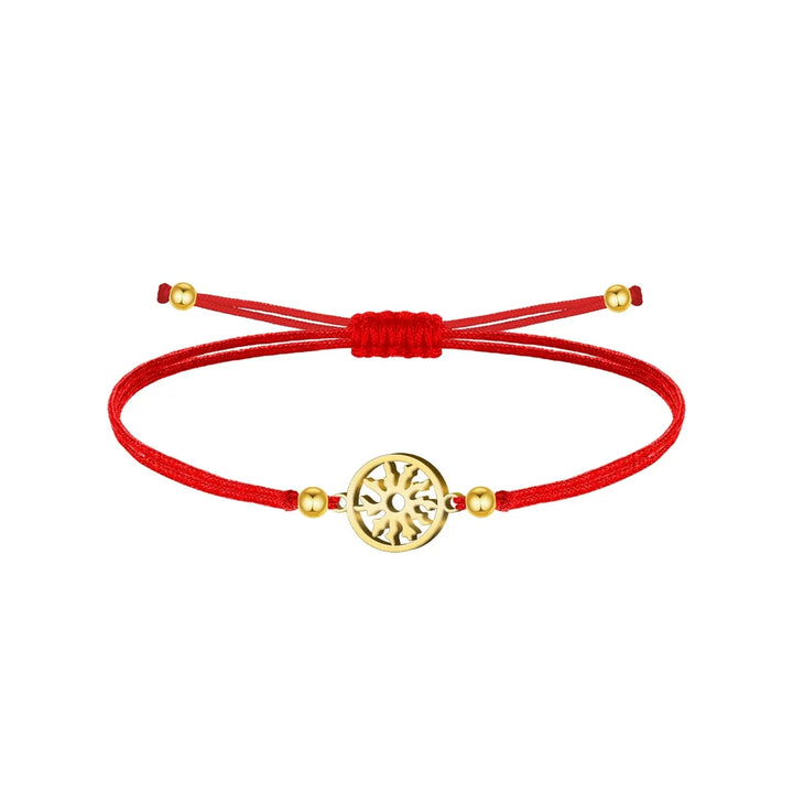 Pulsera de Hilo con Eguzkilore de Acero
