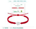 Pulsera Hilo Destino con Trébol en Acero Dorado