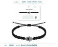 Pulsera Hilo Trenzado Negro Mano de Fátima Ojo Turco
