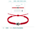 Pulsera Hilo Trenzado Rojo Mano de Fátima Ojo Turco