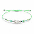 Pulsera Hilo Verde con Perlas