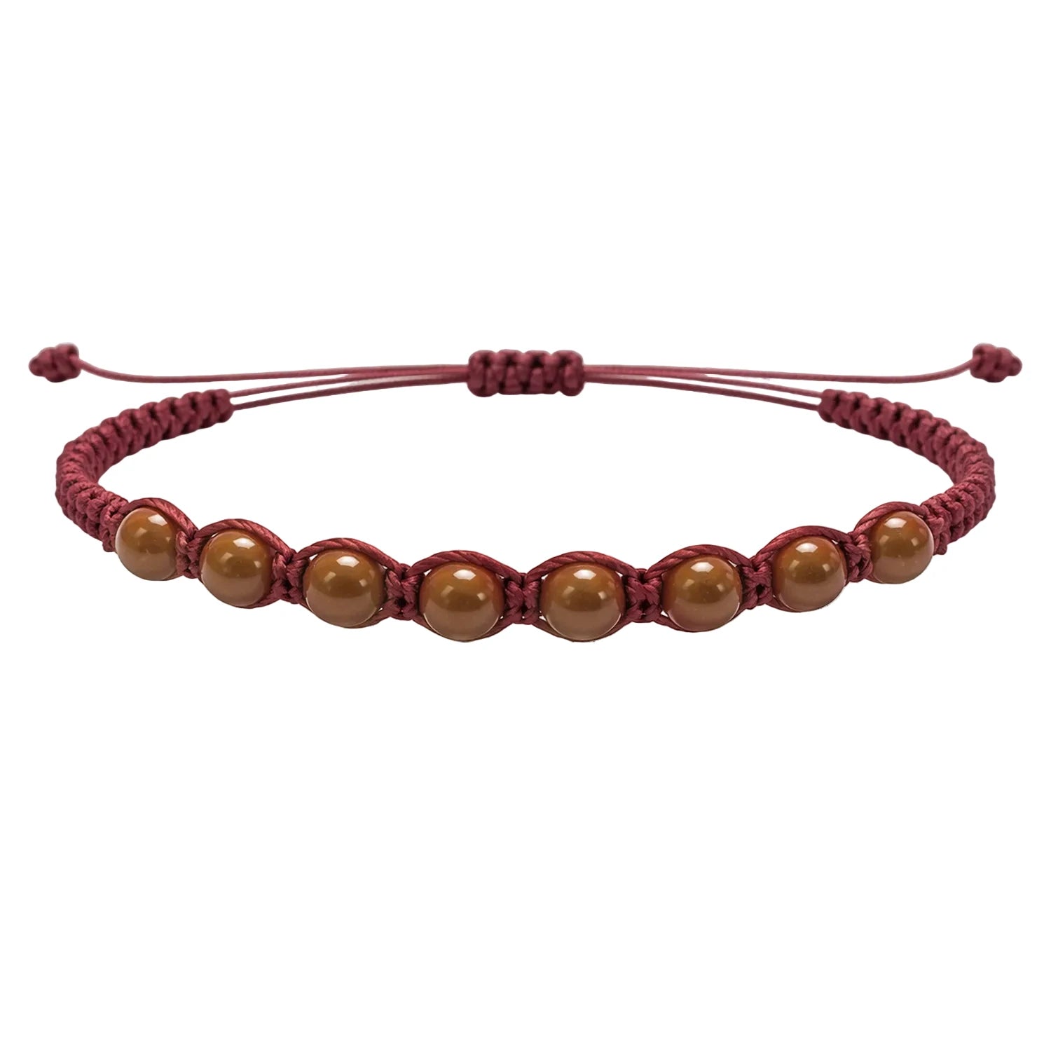Pulsera de Jaspe Rojo con Cuentas Naturales